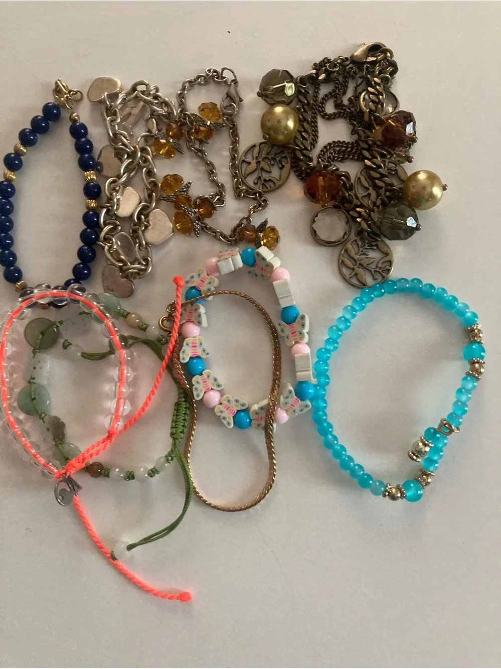Mystery Box full of Girl Jewelry Pieces With Beaded Glasses Bag.